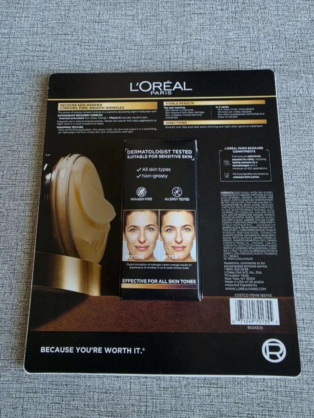 LOREAL Midnight Cream Recover Skin Barrier 2 x 1.7 Oz